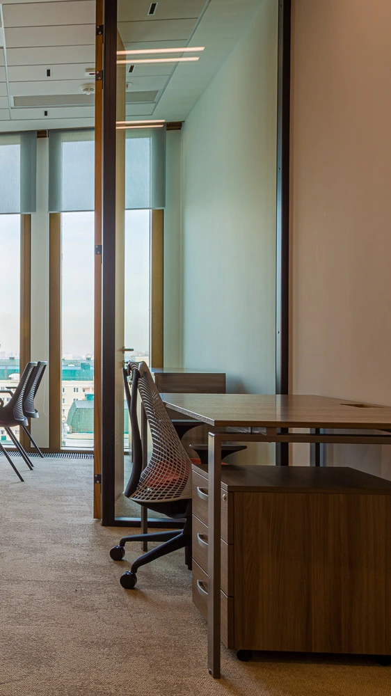Herman Miller Sayl Chairs with Table