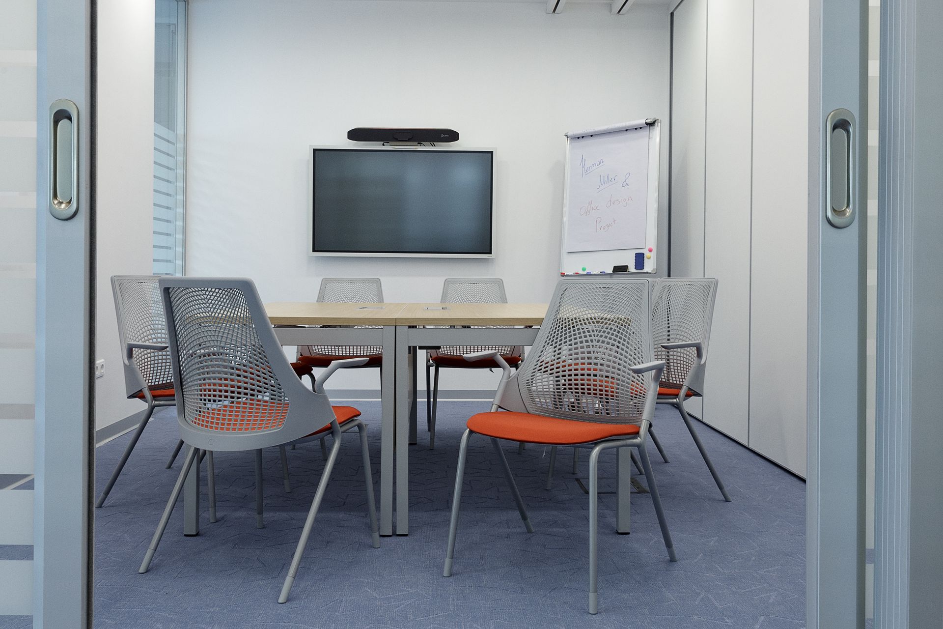 Herman Miller MillerKnoll office fit-out — executive floor, international finance HQ Almaty