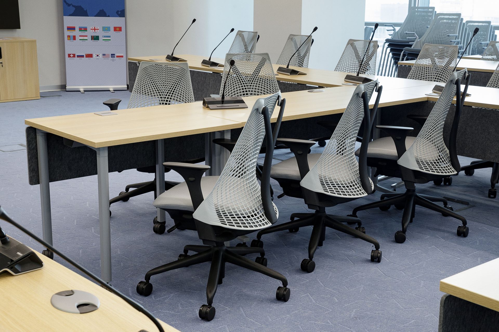 Herman Miller ergonomic office design — international finance headquarters, Almaty Kazakhstan