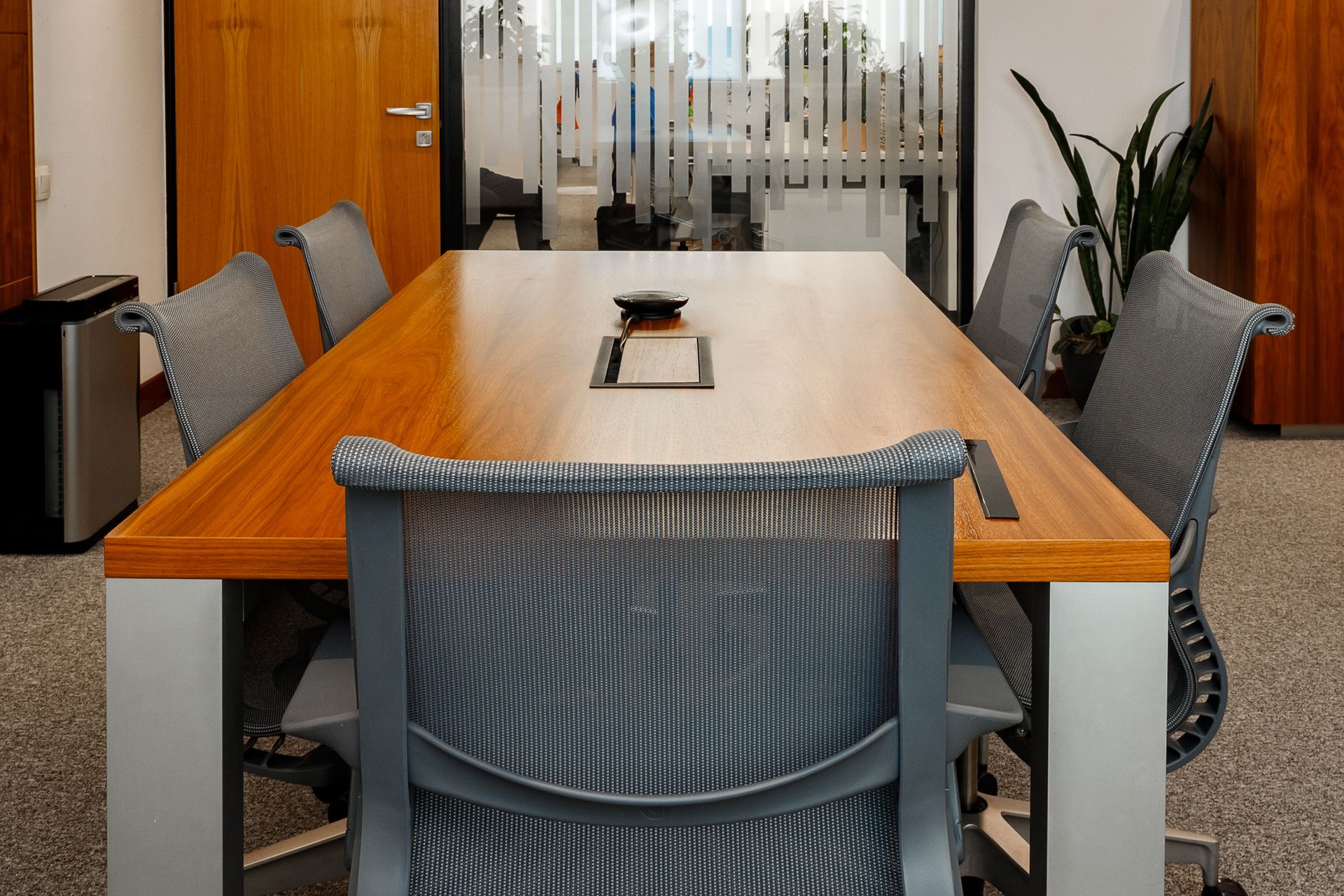 Herman Miller Sayl chairs in brand-expressive corporate office, Almaty Kazakhstan