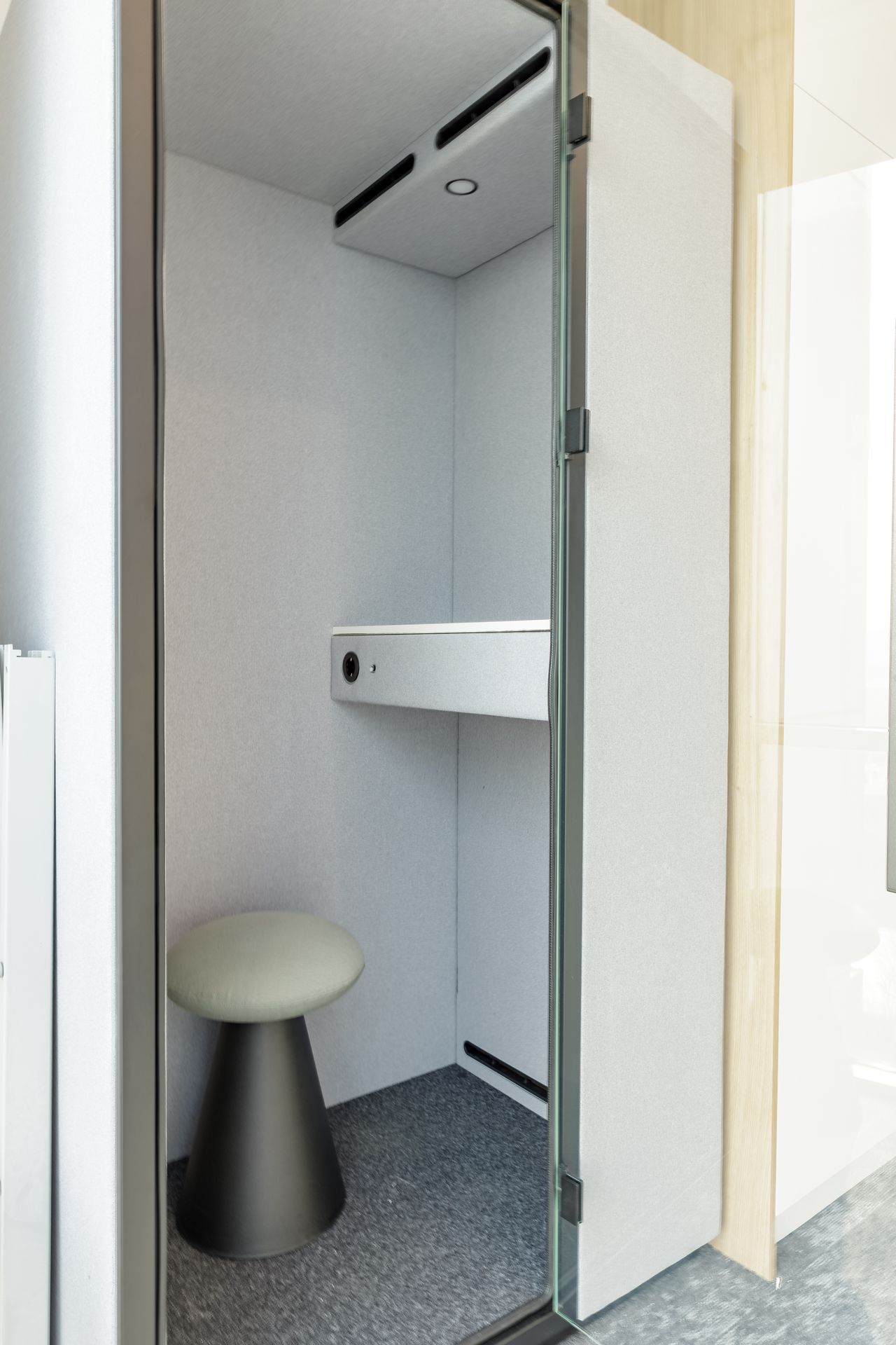 Almaty showroom with acoustic enclosures