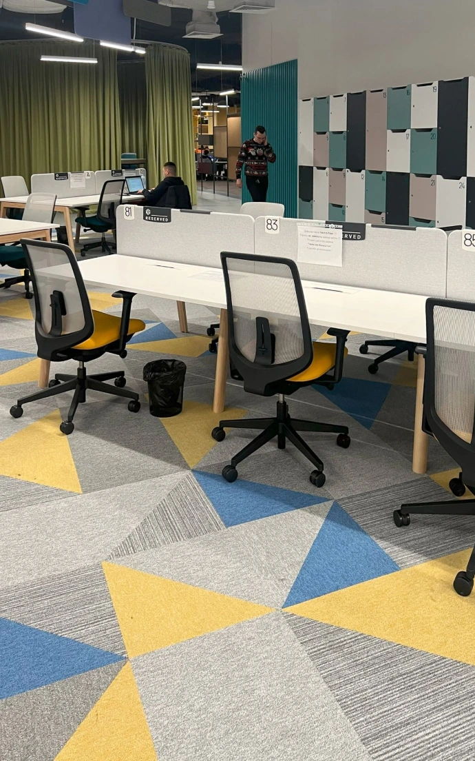 Herman Miller Verus ergonomic chairs — fintech payments platform office, Almaty Kazakhstan