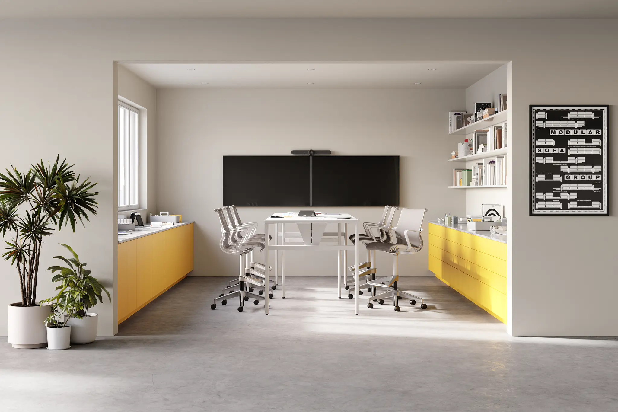 Glass meeting room