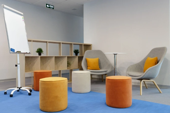 MillerKnoll Sofas and Ottomans for Office Lounge