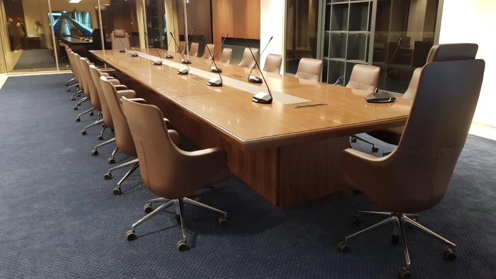 Vitra Grand Executive Chairs with a Large Executive Desk for a Mining Corporation - Horizontal View