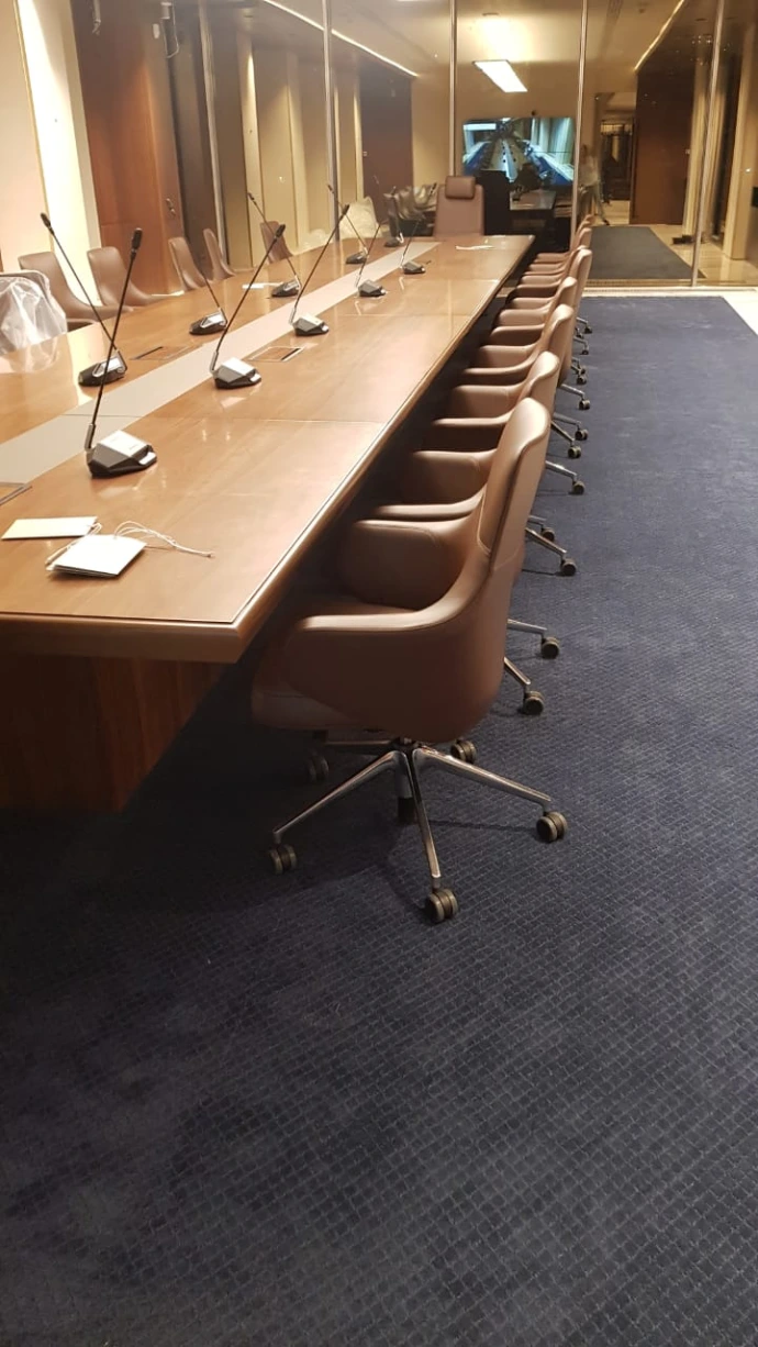Vitra Grand Executive Chairs with a Large Executive Desk for a Mining Corporation - Portrait View