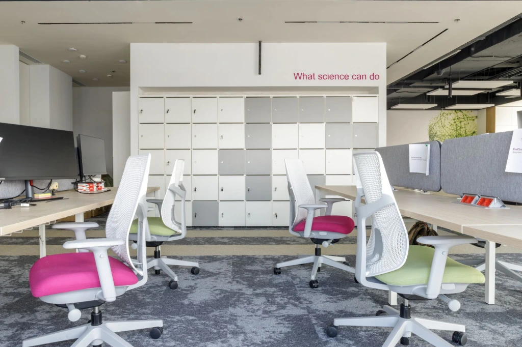Herman Miller Sayl and Zeph chairs — biopharmaceutical corporation office, Almaty Kazakhstan