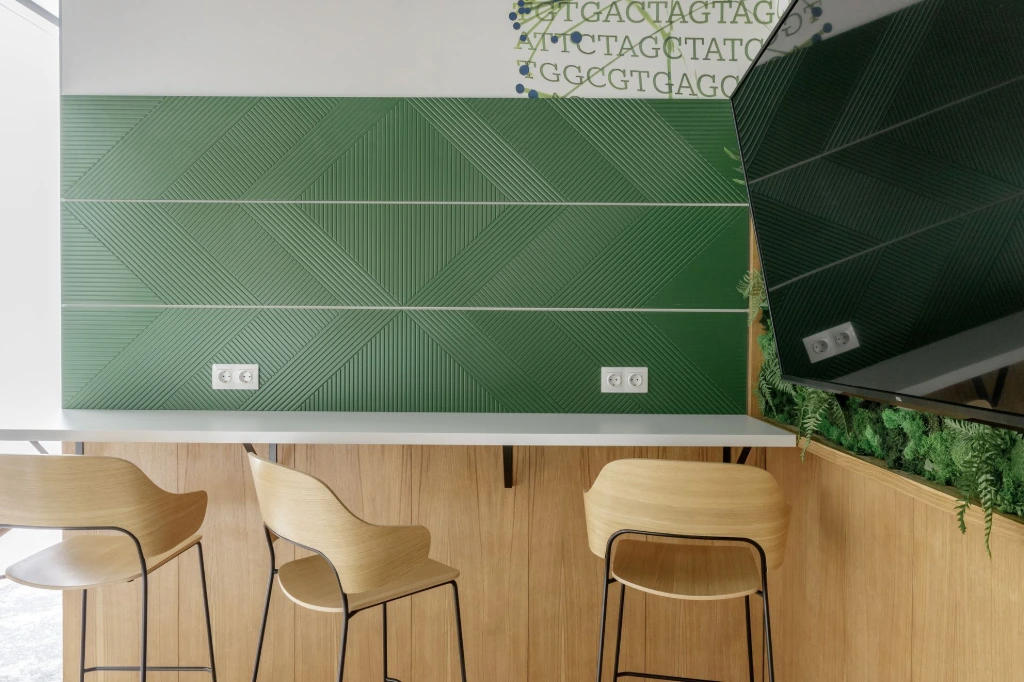 Herman Miller Barstool — informal meeting area, Anglo-Swedish pharma corporation Almaty