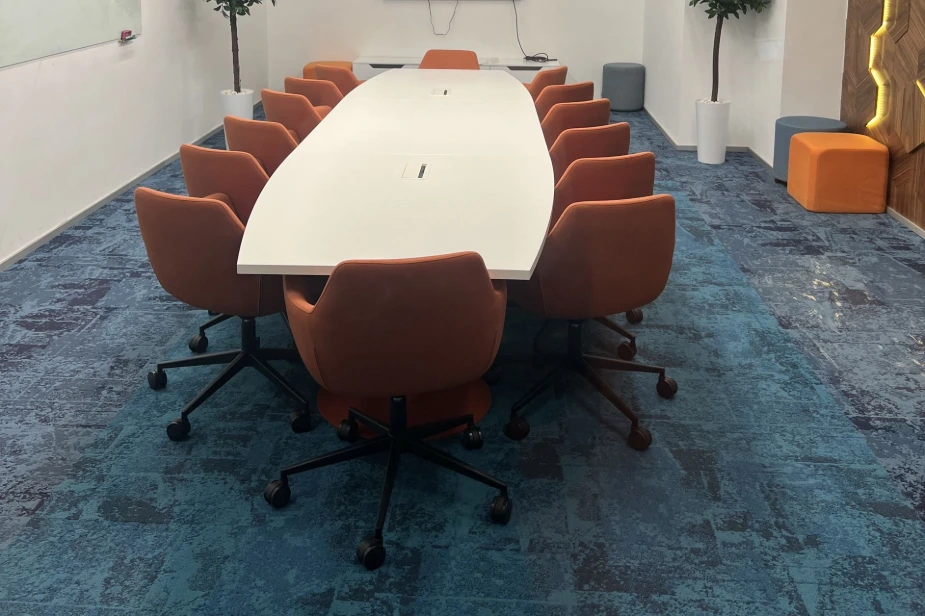 Herman Miller AAC20 ergonomic chairs — fintech payments platform executive office, Almaty Kazakhstan
