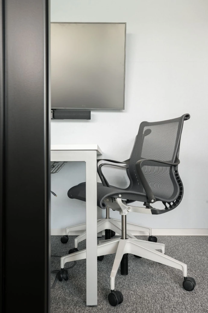 Herman Miller Setu Chairs in a office workspace