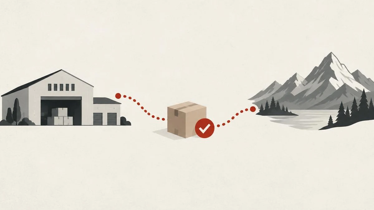 Illustration of a genuine Herman Miller order moving from Europe to Almaty for delivery