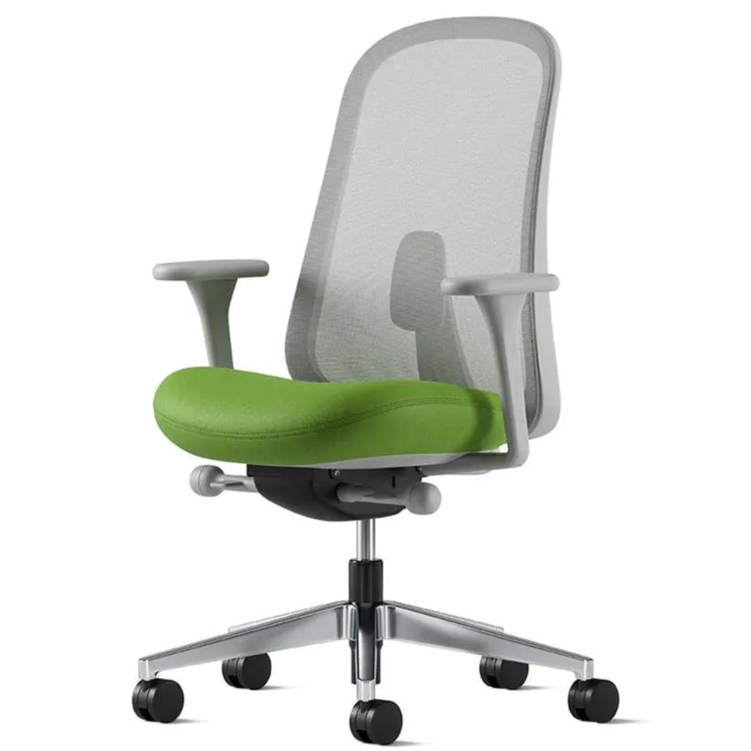 Herman Miller Lino Chair (Green, Polished Base, Mineral)